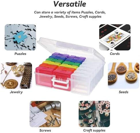 Plastic Storage Box Arts Storage Boxes(12 Color+6 Clear-Small)