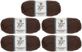 Yarn Bee 4 Medium Yarn - Soft Cotton Skein 164 Yards Set of 5