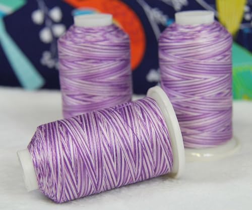 ThreadArt Multicolor Cotton Thread, 600M 40/3, Ocean Teals 3328