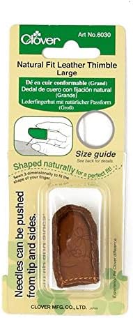 Clover Natural Fit Leather Thimble Large