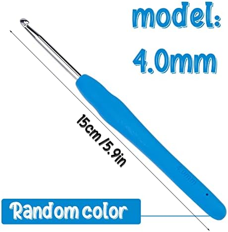 SHWAKK Crochet Hook, 4.0 mm Ergonomic Crochet Needles for Arthritic