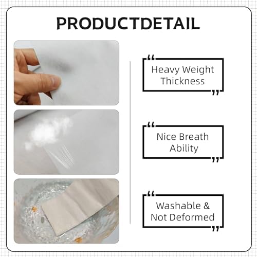 Thrseely Heavy Weight White Iron-On Non-Woven Fusible Interfacing