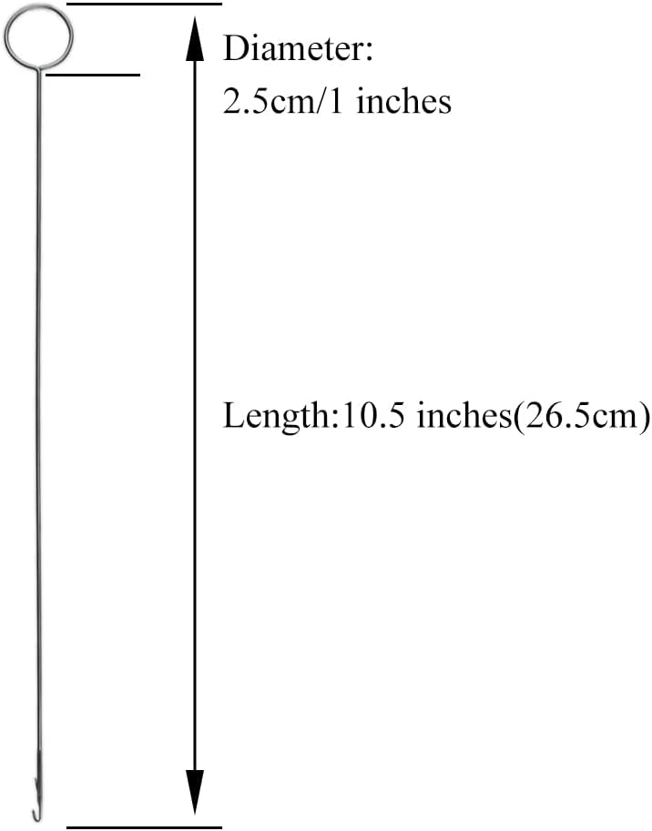 HAHIYO 3Pcs 10.5inches Stainless Steel Drawstring Threader Sewing Loop