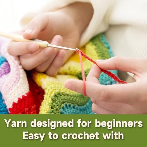 Susan’s Family Soft Cotton Yarn for Crocheting, Fingering Weight 4 Ply