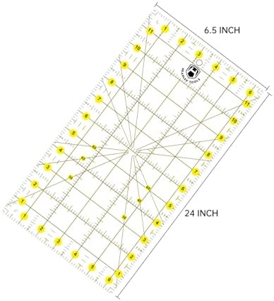 Headley Tools Quilting Ruler, Sewing Ruler (6.5"x 12"), Acrylic