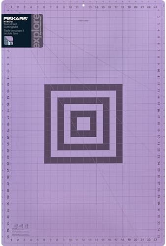 Fiskars 24" x 36" Self Healing Cutting Mat, Large Grid, Lilac Mountain