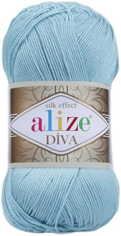 Hand Knitting Yarn 100% Microfiber Acrylic Yarn Alize Diva Silk Effect