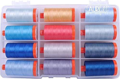 Aurifil USA Jennifer Sampou Sky Collection 50wt 12 Large Spools