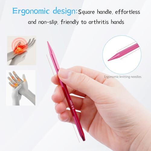 WAZAIGUR Square Ergonomics Circular Interchangeable Knitting Needles