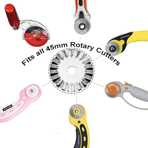 45mm Pinking Rotary Cutter Blades, Wavy Replacement Blade, Rotary