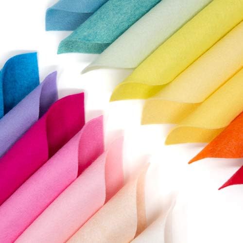 15 Sunny Days Colors 9X12 inch Merino Wool Blend Felt Sheets