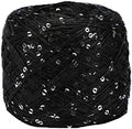 Black Sliver Sequin Yarn - Sparkle, Fantasy, Lace & Lame Art Yarn