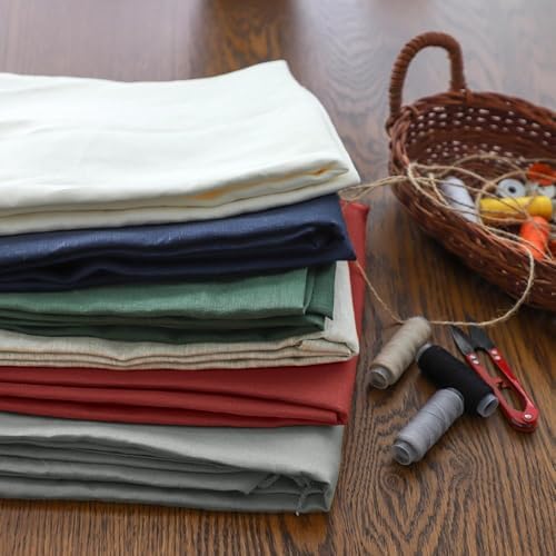 Simple&opulence 100% Linen Fabric by the Yard - 78" Wide Natural