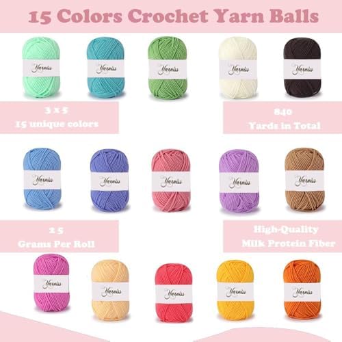 Yarniss Crochet Kit for Beginners, All in One Crochet Kit for Adult