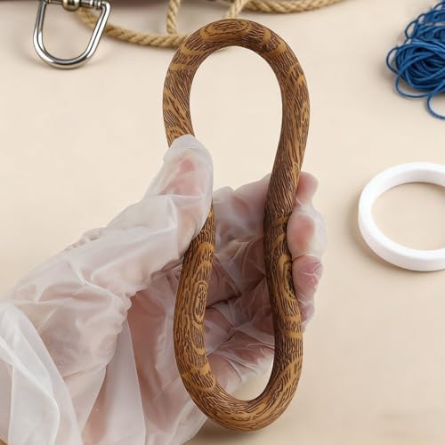 Mcredy Oval Embroidery Hoop, Wood-Grain Plastic, 3.15"x4"-4Pcs