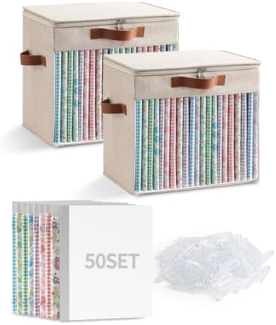 2-Pack Fabric Storage Boxes, 8.5x11 Fabric Organizer Boards
