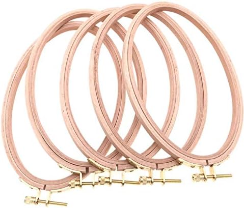 BWRMHME 8 X 5 Inch Beechwood Oval Embroidery Hoops Tightness