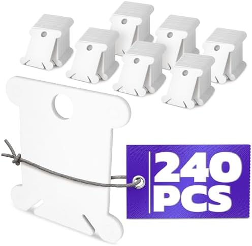 240 Pcs Embroidery Floss Bobbins with Hanging Holes & Thread Slits