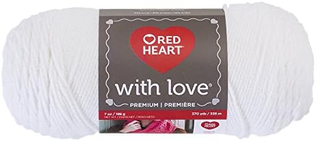 Red Heart 10016763 With Love Yarn, White