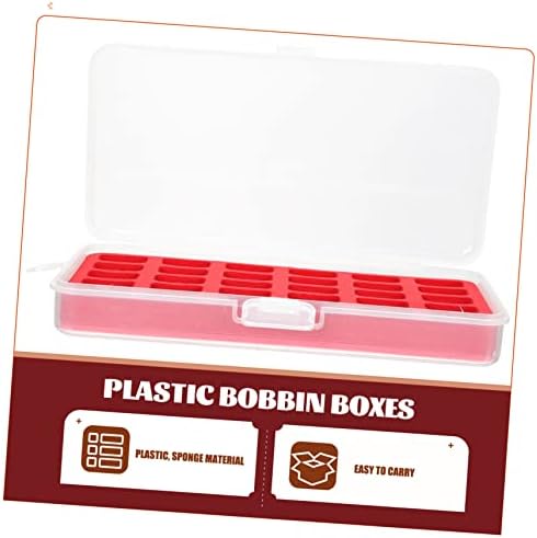 Lurrose 3pcs Sewing Box Organizer Clear Window Compartment Bobbin