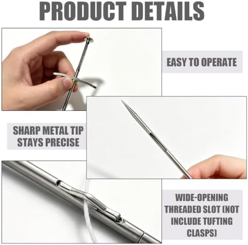 Tufting Needle for Upholstery 12.5" Metallic Silver Sewing Needle (1)