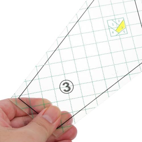 5pcs Plastic Fabric Sewing Rulers for Quilting Pattern Tracing