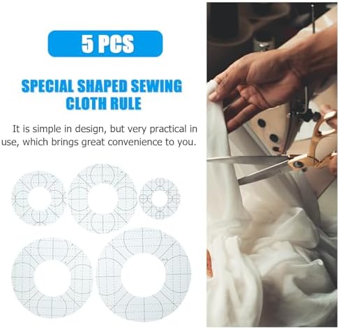 5pcs Quilting Ruler Templates Acrylic Patchwork Tool