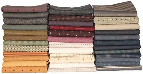 10 Fat Quarters - Textured Homespun Diamond Textiles Henry Glass