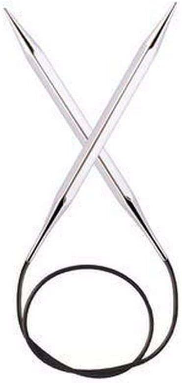 32 Inch Knitters Pride Nova Cubics Platina Circular Needles US 10.5