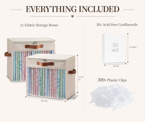 2-Pack Fabric Storage Boxes, 8.5x11 Fabric Organizer Boards