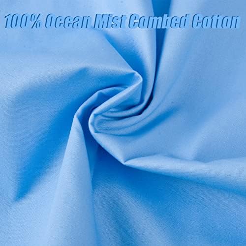 5 Yard Ocean Mist Cotton Fabric, Natural Cotton Poplin Fabric by The