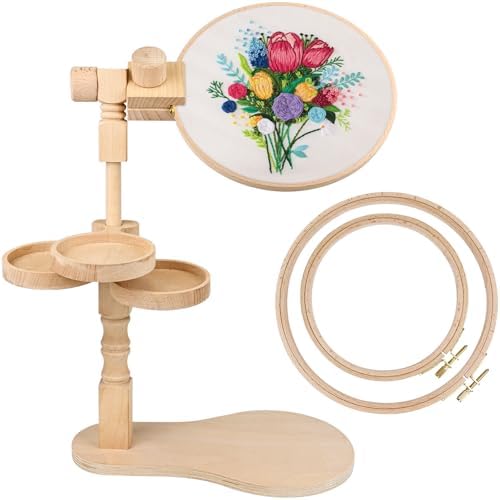 embhand Embroidery Hoop Stand Adjustable - Rotated Embroidery Frame