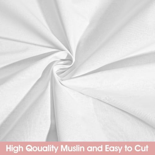 10 Yards x 63 Inches White Cotton Fabric by the Yard Fabrics, Wide