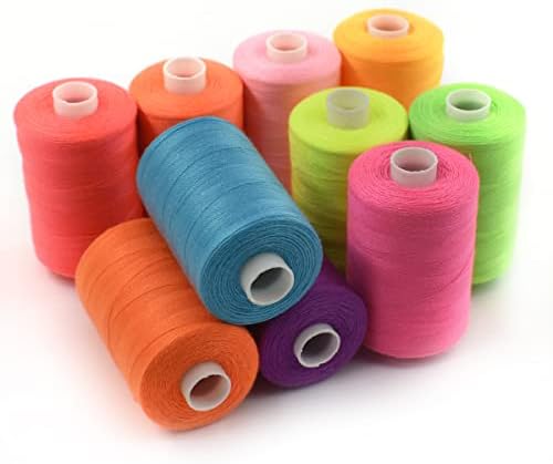 Sewing Thread 10 Color Sewing Industrial Purpose 1000 Yards Per Spool