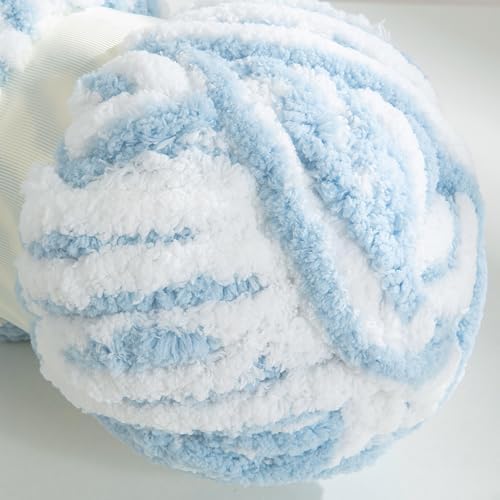 HOMBYS Bulky Fulffy Chunky Chenille Yarn for Hand Knitting,Soft