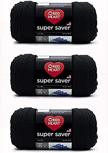 Red Heart Super Saver Bright Yellow Yarn - 3 Pack of 198g/7oz