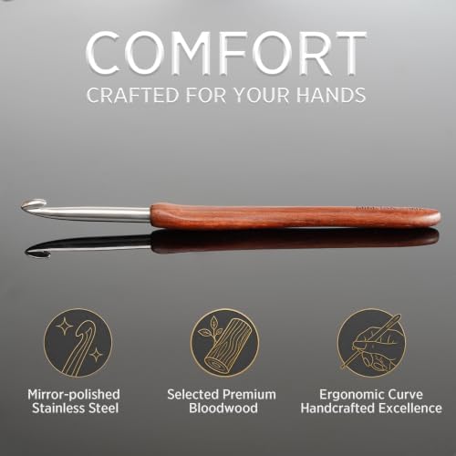 SEVENSUN Mimosa 5.5mm Single Crochet Hook, Available in 0.6mm-6.5mm