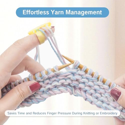 BRBASAP 8 Pieces Yarn Guide Rings for Crocheting Knitting Finger
