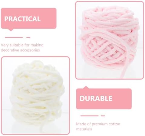 Hand-Knitting Cotton Yarn for Crocheting, 4 Rolls Multi-Craft Yarn