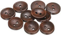 HARFINGTON 10pcs 24L Wooden Sewing Button 5/8"(15mm) 2 Holes Wood