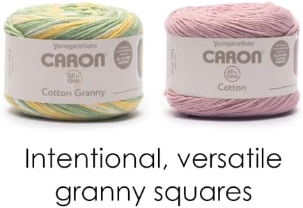 Caron All in One Cotton Granny Yarn for Crocheting, Blossom Bliss