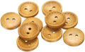 HARFINGTON 10pcs 28L Wooden Sewing Button 11/16"(18mm) 2 Holes Wood