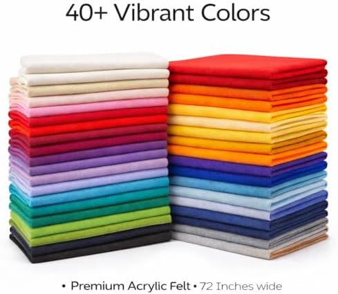 FabricLA Felt Fabric 72" Wide 1.6mm Thick Acrylic Felt by The Yard
