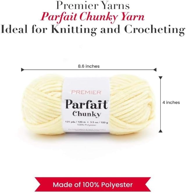 Premier Yarns Parfait Chunky Chenille Yarn 3.5 Oz 6 Super Bulky Weight