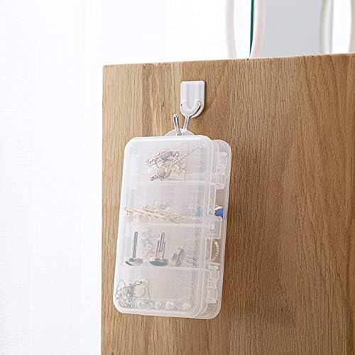 2Pcs Clear Double Layer Plastic Jewelry Box Organizer Storage