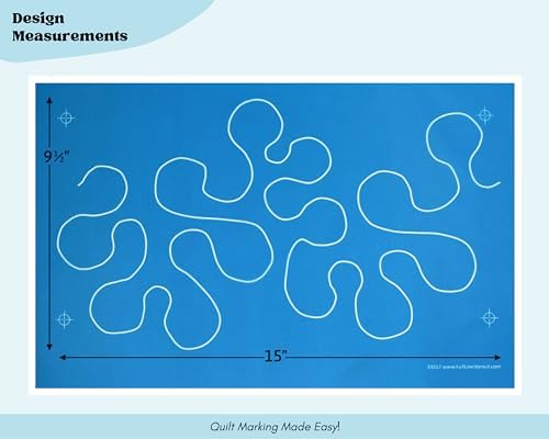 Full Line Stencil Big Stipple Meander, Continous Quilt Template