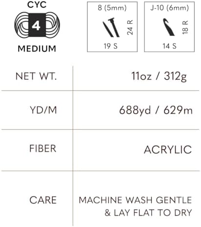 Lion Brand Yarn Bundle of Love Yarn, Sweater Weather (Pack of 2)