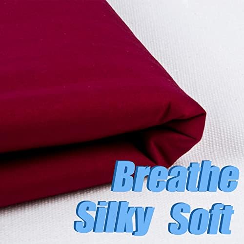 5 Yard Burgundy Cotton Fabric, Natural Cotton Poplin Fabric by The