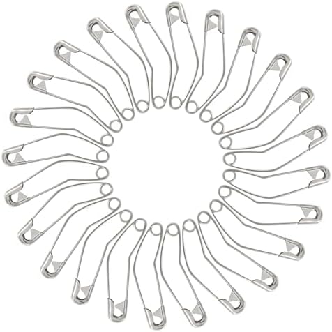 2 Inch Curved Safety Pins, 120Pcs