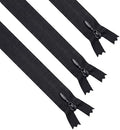BAKZARY Invisible Zippers for Sewing Black 22 Inch 3PCS, Black Nylon